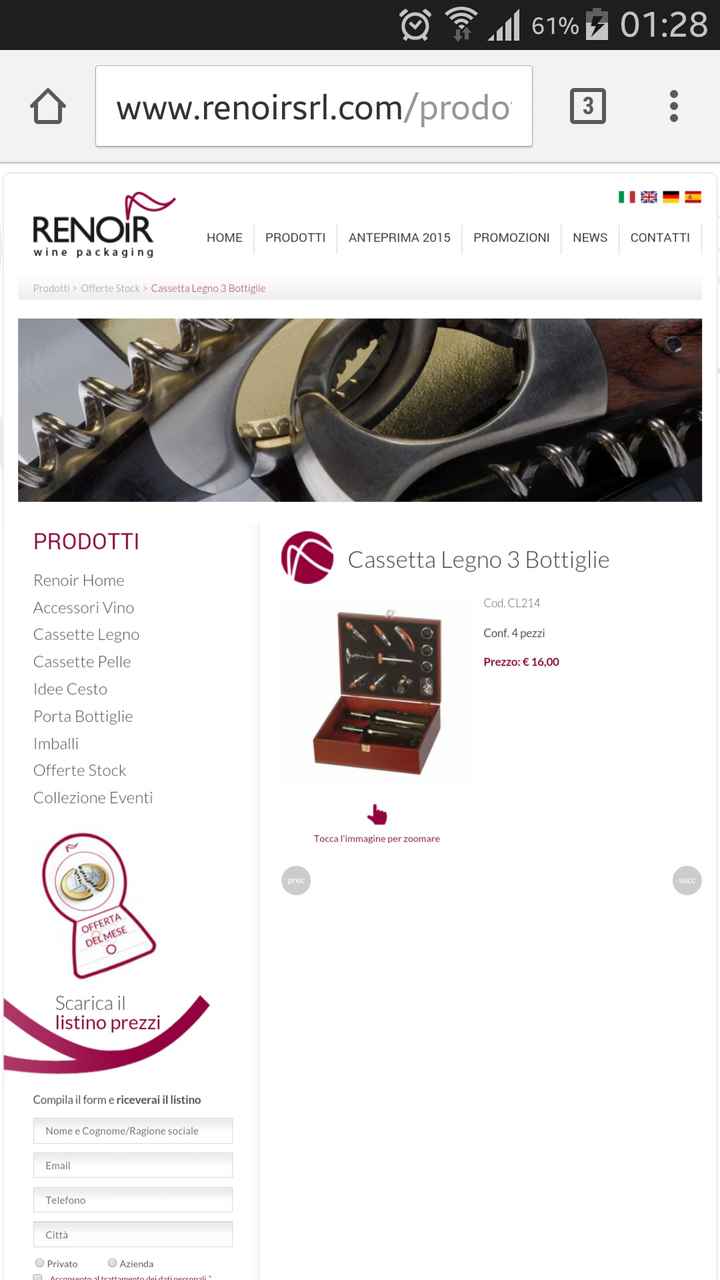 Set vino come regalo ai testimoni - 1