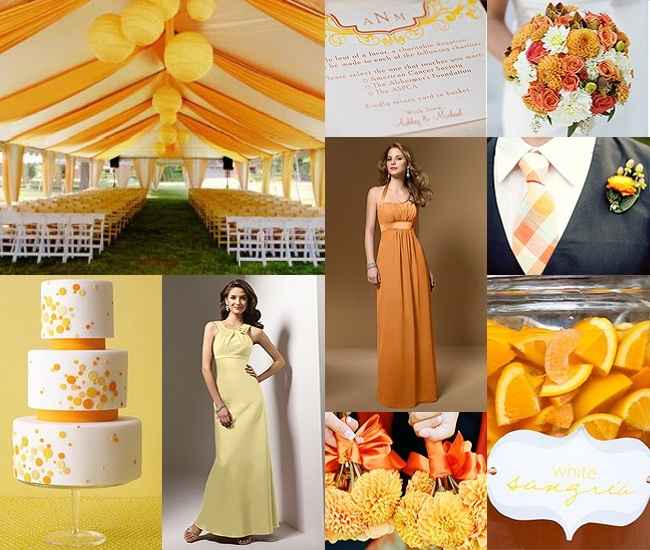 Idee nozze arancione e giallo