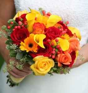 boquet arancio e giallo