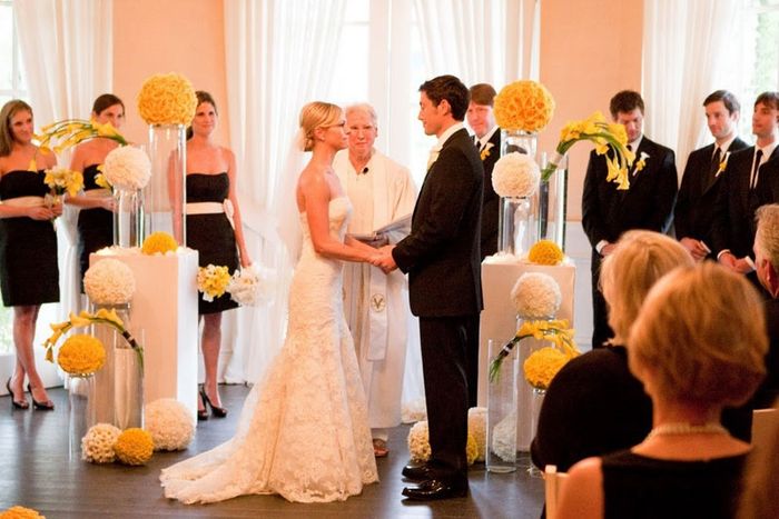 matrimonio in giallo e bianco