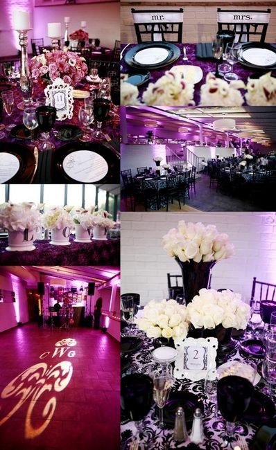 matrimonio in viola e bianco