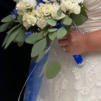 Bouquet bianco e blu/azzurro - 1