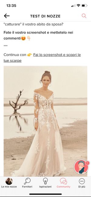 Fai lo screenshot e scopri il tuo abito da sposa - 1
