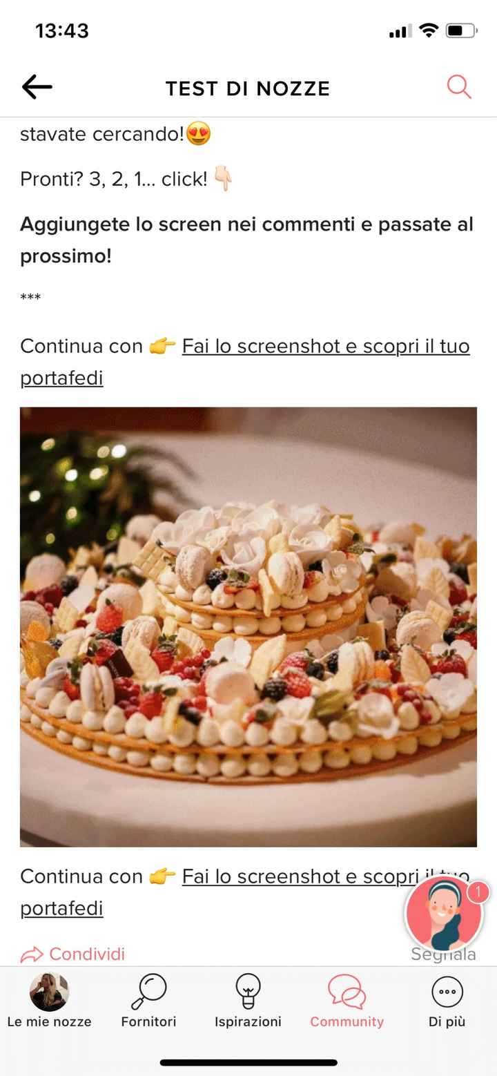 Fai lo screenshot e scopri la tua torta nuziale - 1