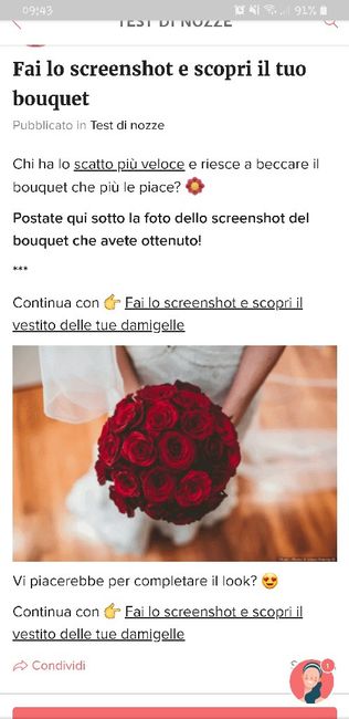 Fai lo screenshot e scopri il tuo bouquet 10