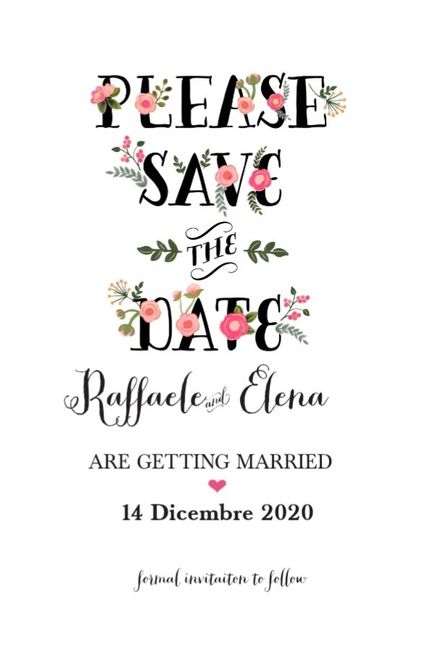 The save the date - 1