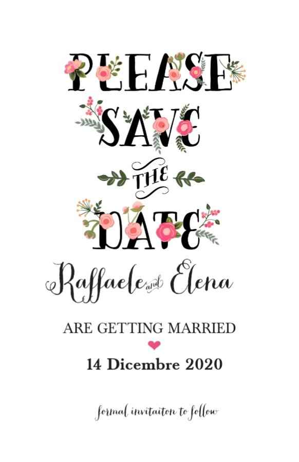 The save the date - 1