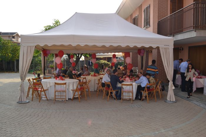 Battesimo nipotina, rosa e rosso