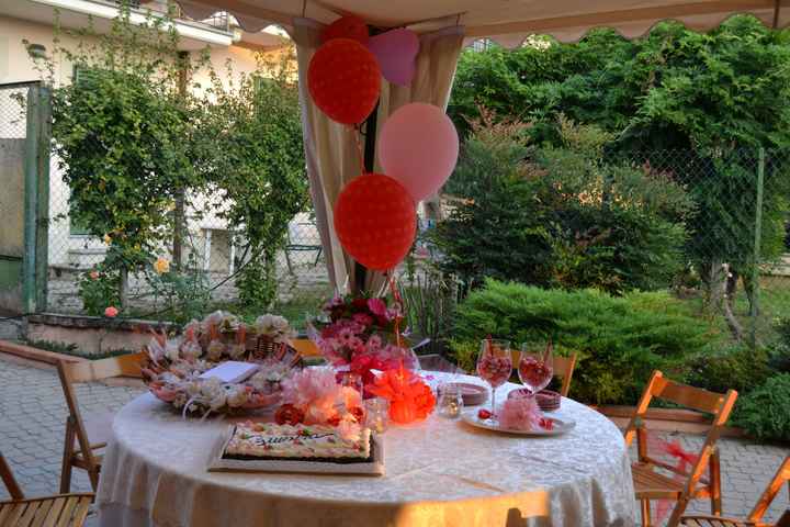 Battesimo nipotina, rosa e rosso