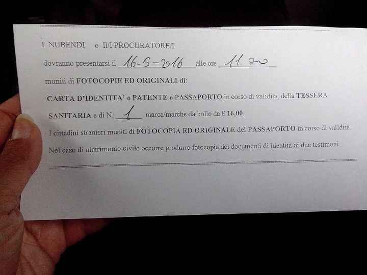 Prenotazione promessa matrimonio - 1