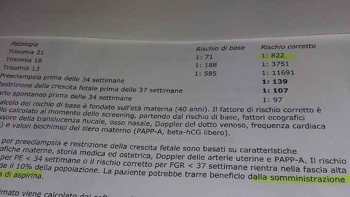 Esiti screening primo trimestre e bi test - 3