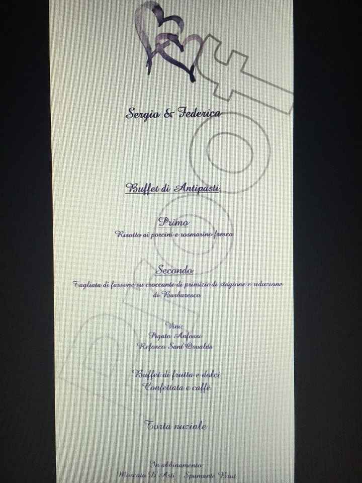Menu nozze!!!!! 