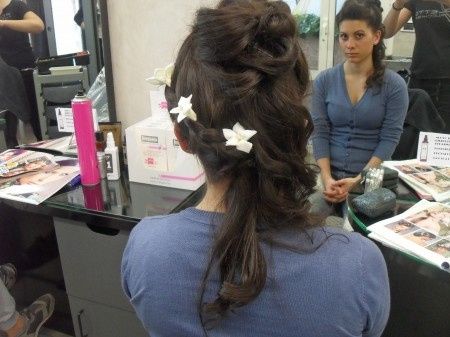 acconciatura retro/lato dettaglio treccia