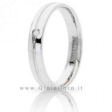 fedi nuziali oro bianco e 1 diamante
