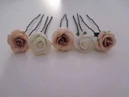 roselline bianche e cipria