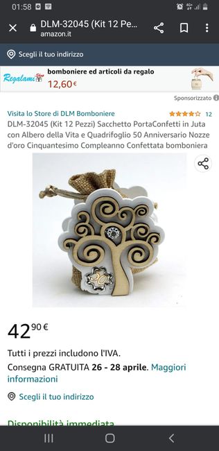 Bomboniere anniversario 1