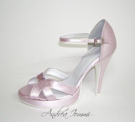 Sandali in satin rosa - Andrea Iommi