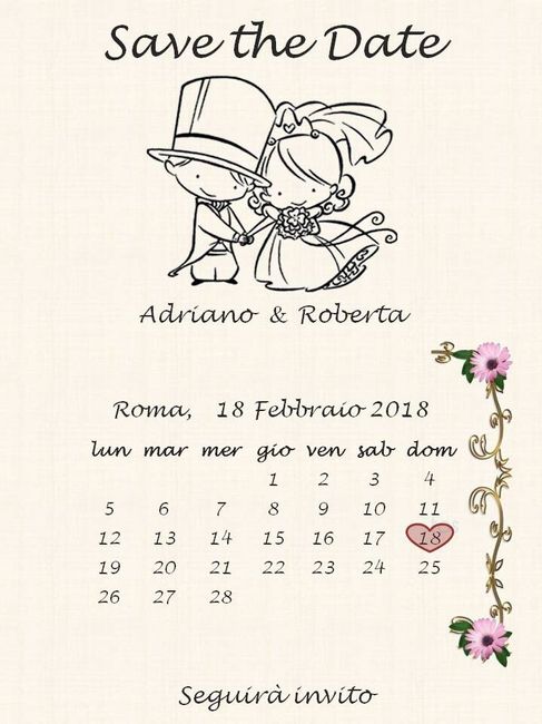 Save the date con calendario - 1