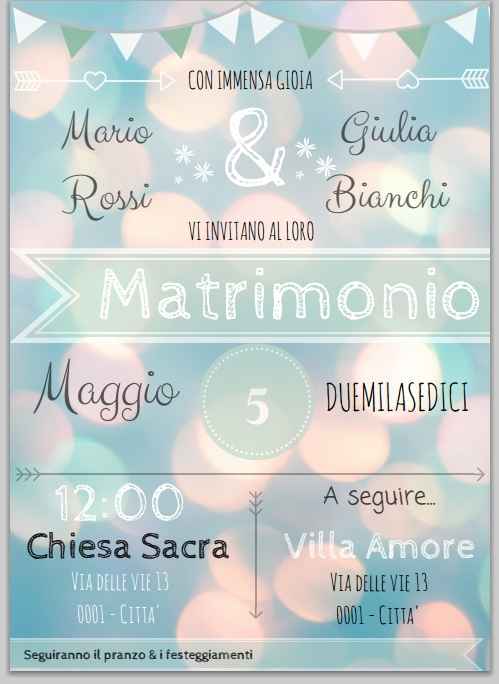 Partecipazione matrimonio