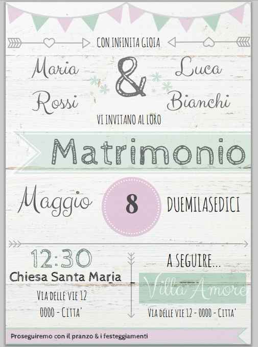 Partecipazione matrimonio