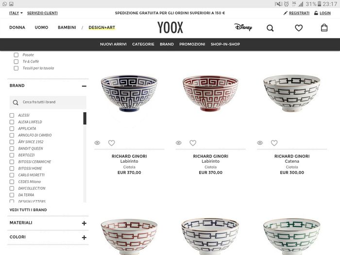 Me so fatta il servizio ginori