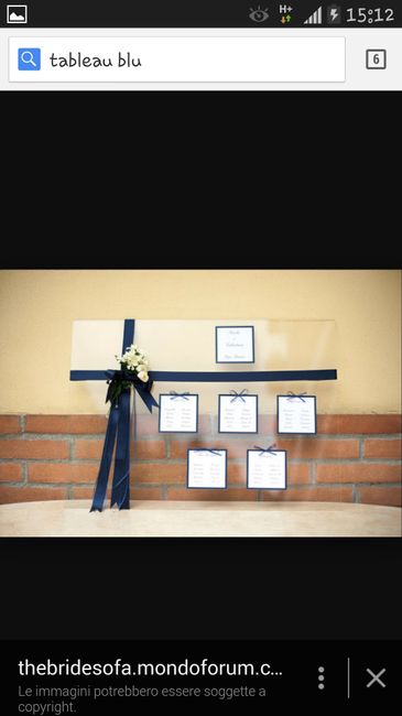 Table marriage colore blu - 1