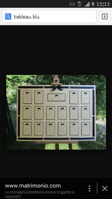 Table marriage colore blu - 2