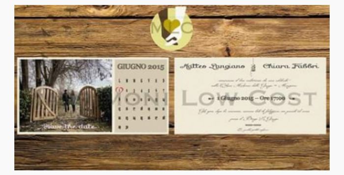 Partecipazioni con foto e calendario - 2