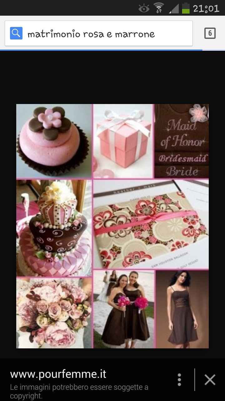 Rosa e marrone  come colori del matrimonio. quslcuno gia' ci ha pensato? - 1