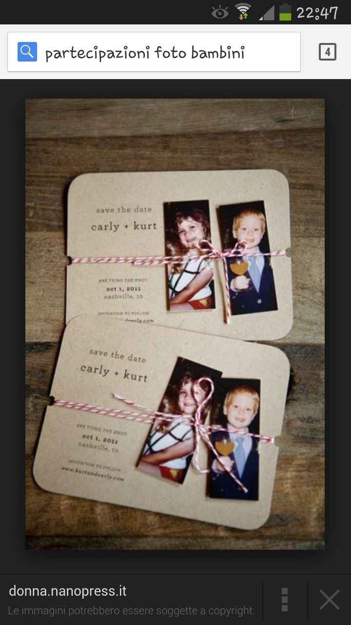 Partecipazioni con foto figli - 3