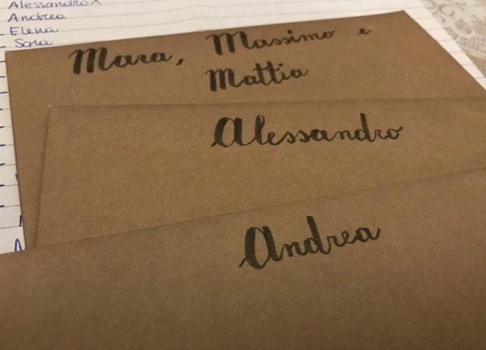 Scrittura indirizzi partecipazioni 2