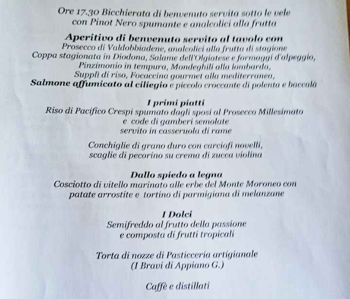 Menù di nozze - 1
