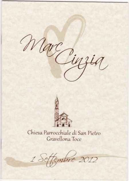 Libretto messa. 