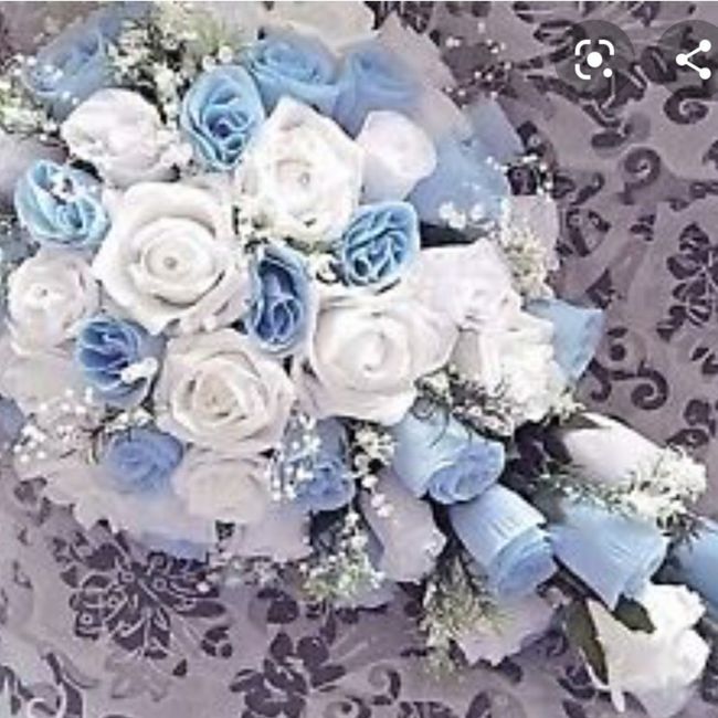 Bouquet colore celeste/azzurro carta da zucchero❤ 29