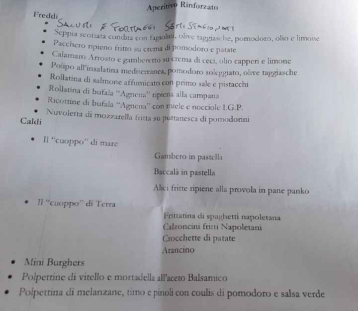 Indecisione sul menù del ricevimento - 2