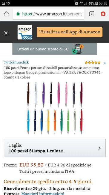 Penna personalizzata come Segnaposto ...cercasi consigli😙 - 1