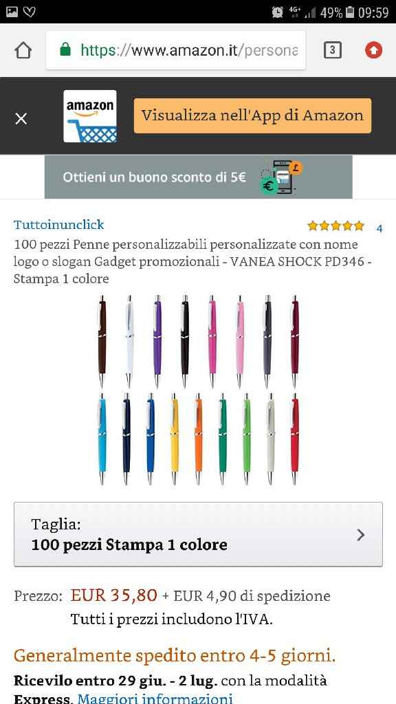 Penna personalizzata come Segnaposto ...cercasi consigli😙 - 1