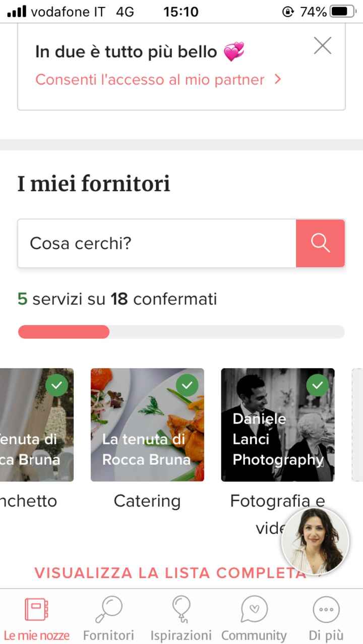 Condividi lo screenshot dei tuoi fornitori - 1