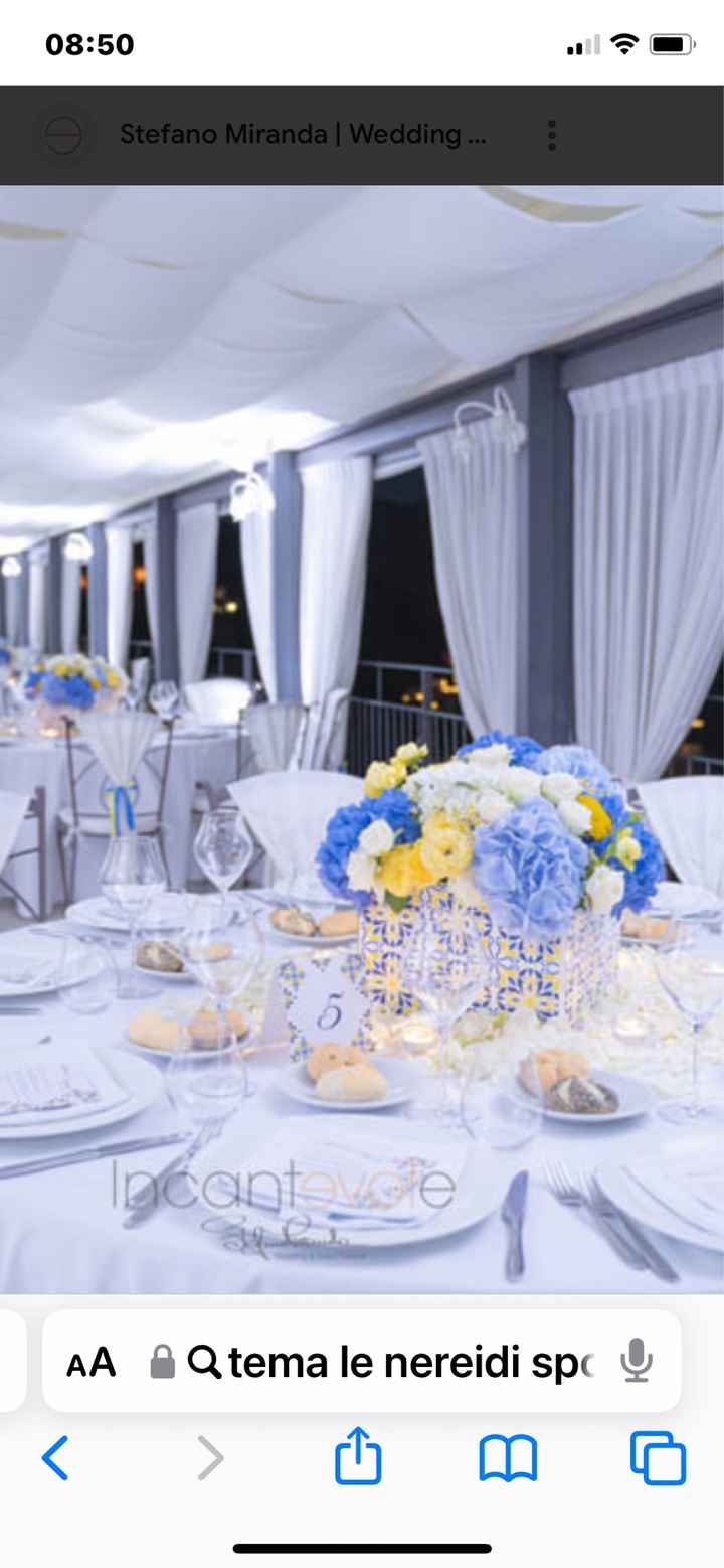 Allestimento stile maiolica e ortensie - 1