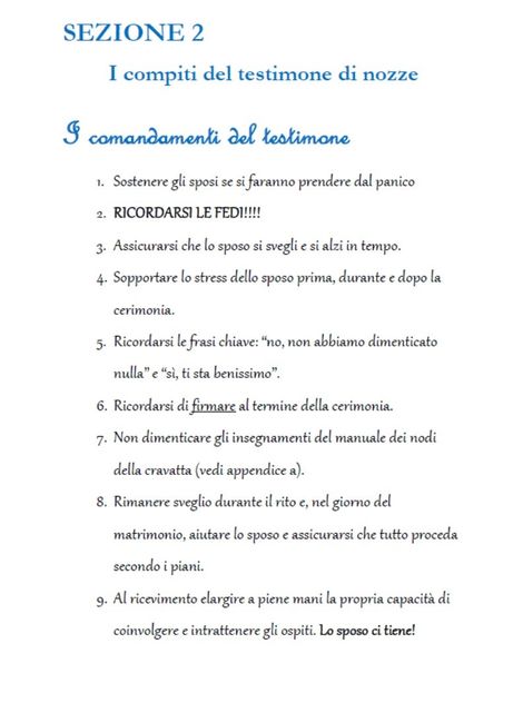 I comandamenti del testimone