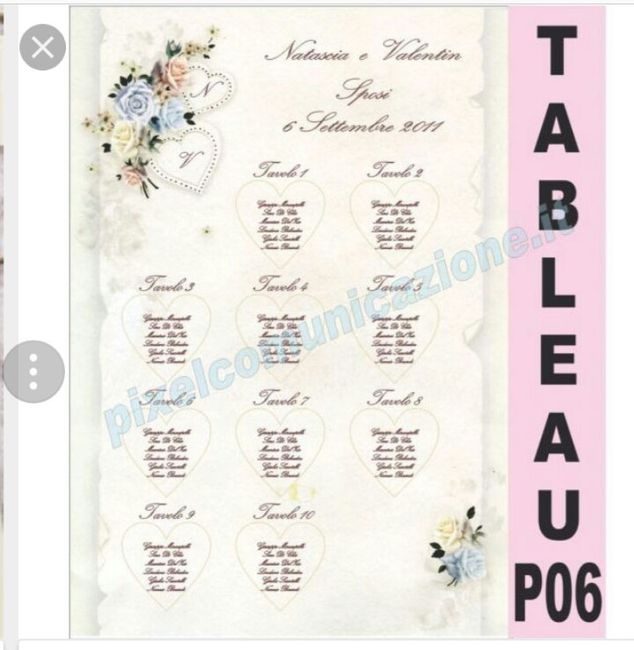 Il mio tableau mariage preferito! - 2