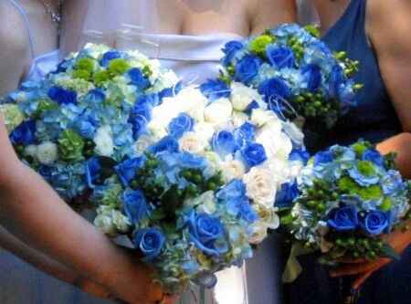 Bouquet bianco blu - 1