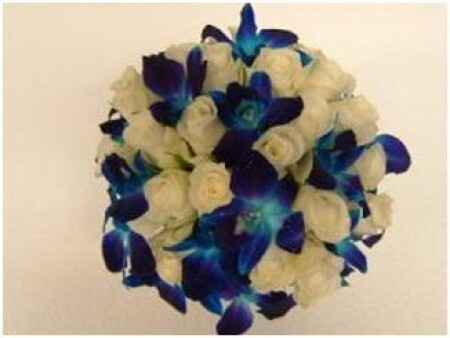 Bouquet bianco blu - 5