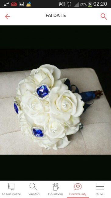 Bouquet bianco blu - 2