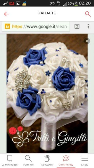 Bouquet bianco blu - 3