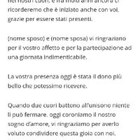 Biglietti ringraziamenti post matrimonio - 1