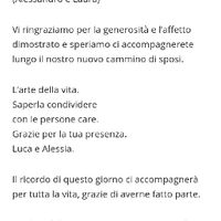 Biglietti ringraziamenti post matrimonio - 2