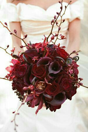 Bouquet sui toni Bordeaux 38