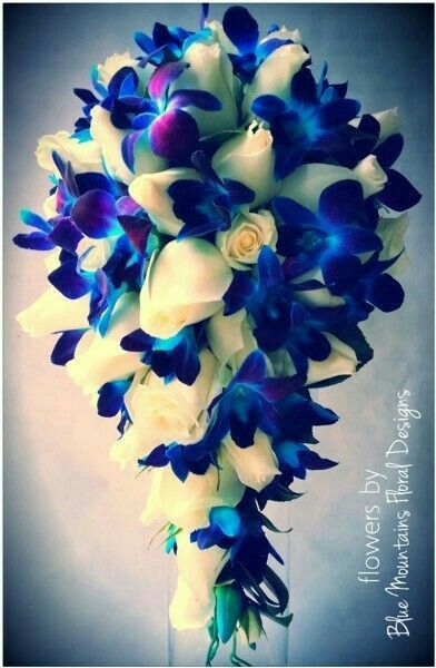 Bouquet sposa azzurro/blu 15