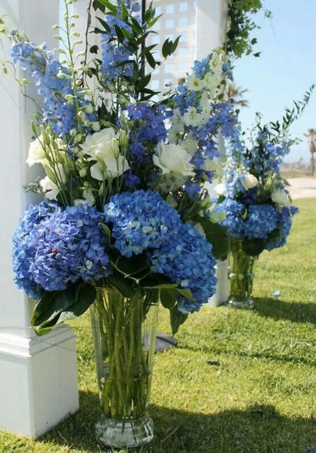 Bouquet sposa bianco-blu 9